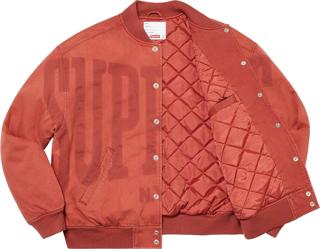 Washed Knockout Denim Varsity Jacket view 26